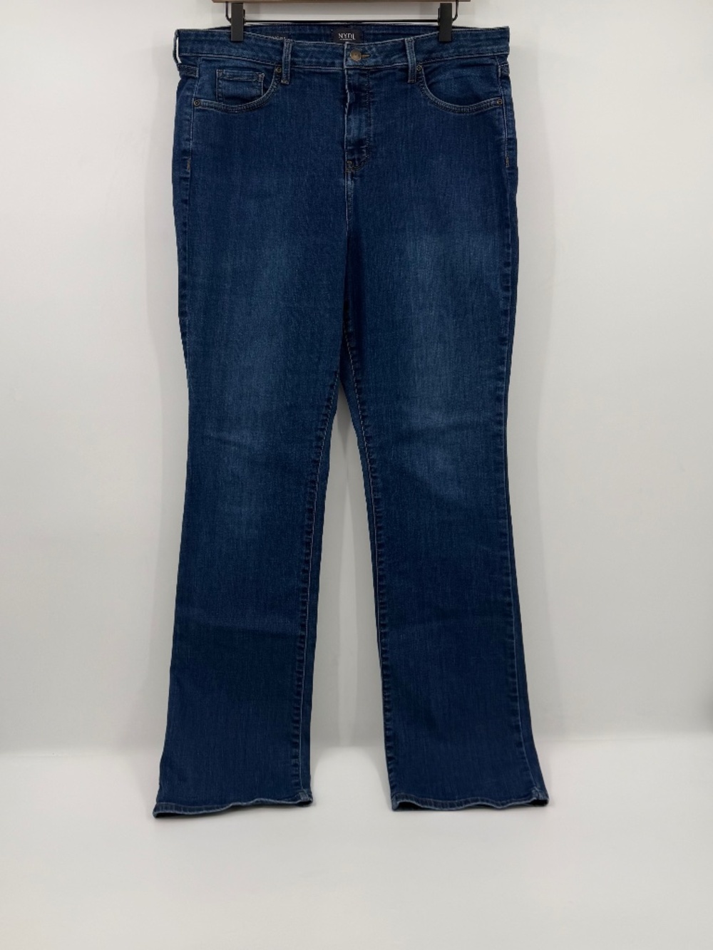 NYDJ Jeans Women 16 Extra Tall Blue Barbara Bootcut Lift Tuck Stretch Denim